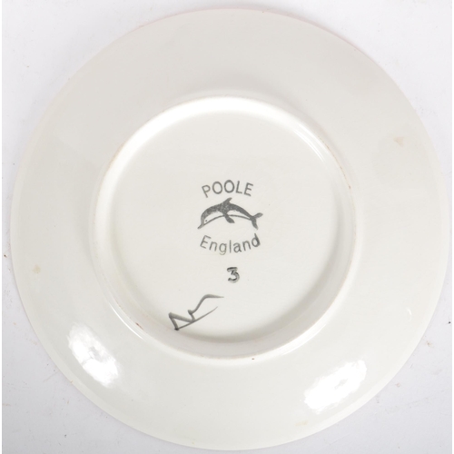 403 - Poole Pottery - Delphis Range - A selection of three retro mid 20th Century ceramic plates each with... 