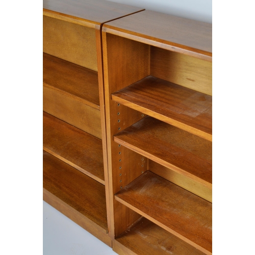 413 - Simplex - A matching set of three retro 20th Century teak modular bookcases with each having open fr... 