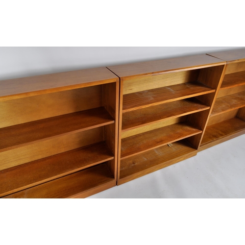 413 - Simplex - A matching set of three retro 20th Century teak modular bookcases with each having open fr... 