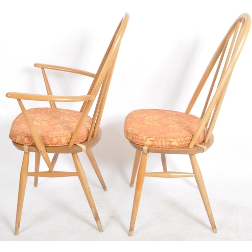 415 - Lucian Ercolani - Ercol - Quaker Pattern - A set of four retro vintage 20th Century beech and elm di... 