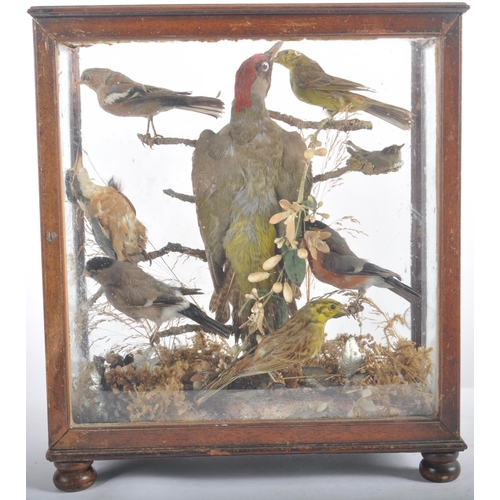 457 - Taxidermy & Natural History - A late 20th Century Victorian taxidermy display case housing various b... 