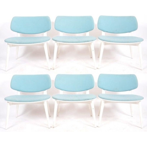 472 - Billiani - A matching set of six Contemporary designer lounge chairs / lobby chairs of low form with... 