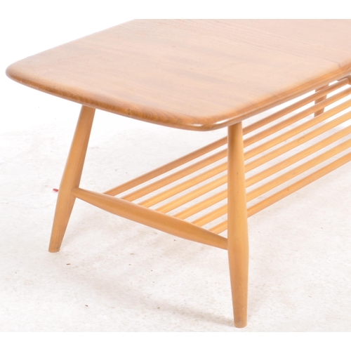 490 - Lucian Ercolani - Ercol - Model 459 - A retro vintage mid 20th Century beech & elm coffee table / lo... 