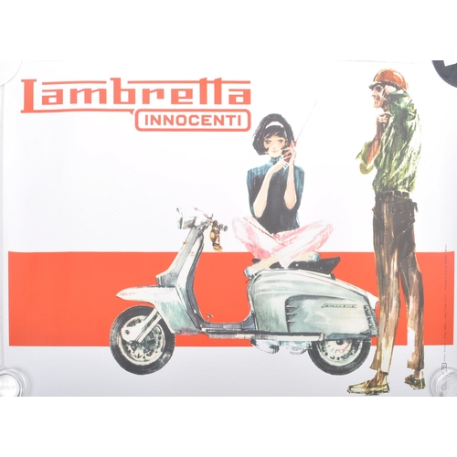 515 - Lambretta - A collection of ten 20th Century Lambretta advertising posters with various models acros... 