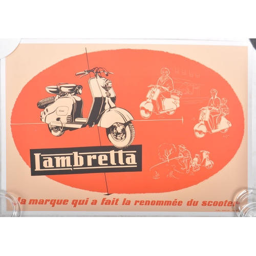 515 - Lambretta - A collection of ten 20th Century Lambretta advertising posters with various models acros... 