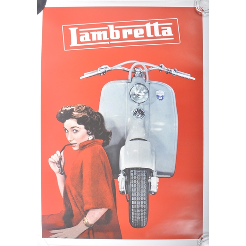 515 - Lambretta - A collection of ten 20th Century Lambretta advertising posters with various models acros... 