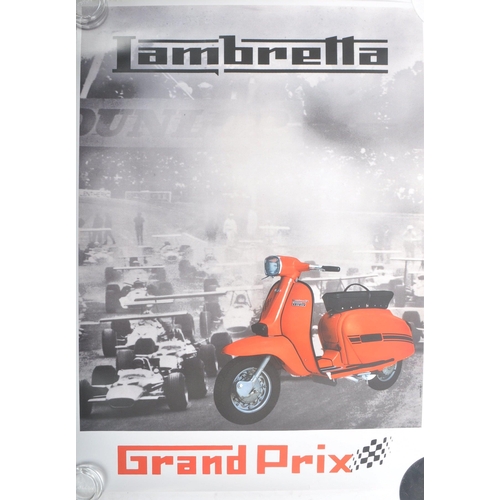 515 - Lambretta - A collection of ten 20th Century Lambretta advertising posters with various models acros... 