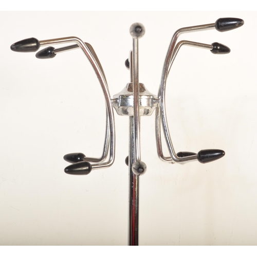 576 - Hago - A retro mid 20th Century chrome and cast iron atomic sputnik coat stand / hat stand having a ... 