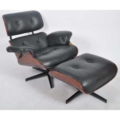 58 - After Charles & Ray Eames - Herman Miller - Lounge Chair - A late 20th century Eames style retro vin... 