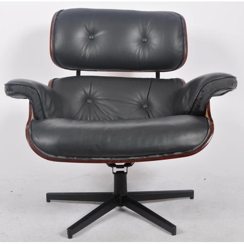 58 - After Charles & Ray Eames - Herman Miller - Lounge Chair - A late 20th century Eames style retro vin... 