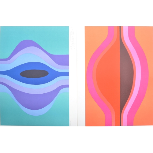 581 - Gunter Steinmann - Four retro 20th Century German pop art abstract prints each signed and numbered 1... 