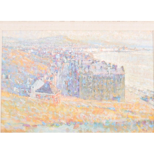 600 - Arthur K. Maderson (b.1942) 'Aberystwyth Early Evening'. An Oil on board  painting being signed lowe... 