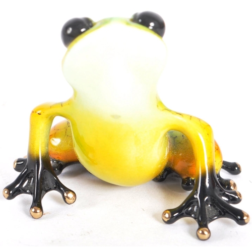 62 - Tim Cotterill / The Frogman (b.1950) - Frog, 2014 - A contemporary painted bronze worked sculpture f... 