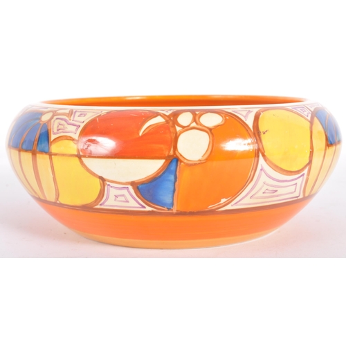 70 - Clarice Cliff - Melon - A vintage 20th Century 1930s Art Deco fruit bowl / centrepiece hand painted ... 