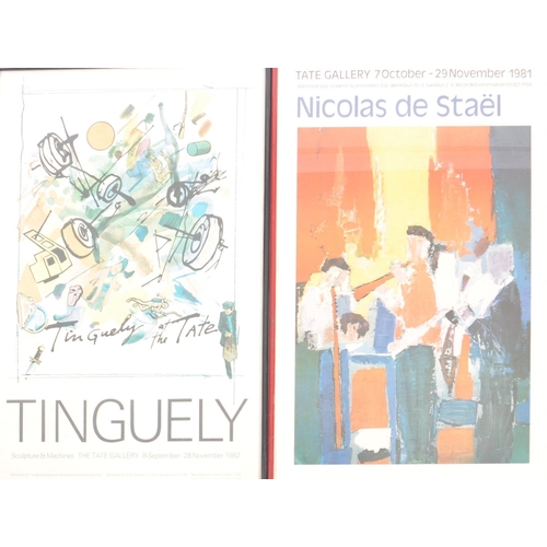 75 - Two vintage 20th Century Tate Gallery exhibition advertising museum posters for Nicolas De Stael, da... 