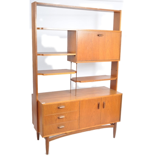 80 - G Plan - Brazilia Brasilia Range - A retro mid 20th Century teak room divider having an open shelved... 