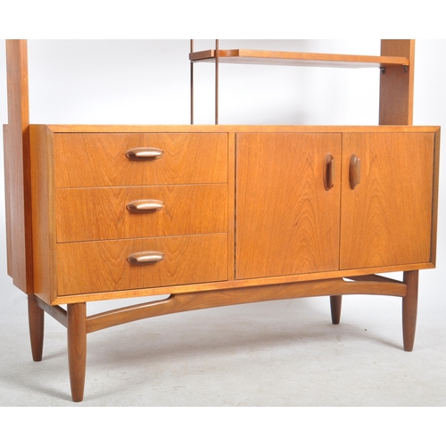 80 - G Plan - Brazilia Brasilia Range - A retro mid 20th Century teak room divider having an open shelved... 