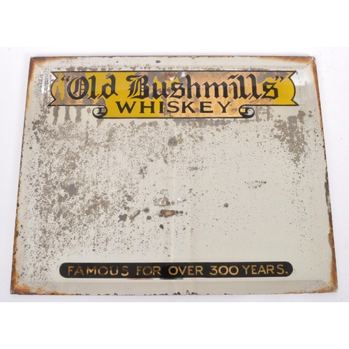 83 - Old Bushmills - A vintage early 20th Century point of sale advertising shop / pub display mirror Old... 