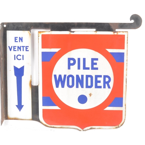 97 - Pile Wonder - A retro vintage 20th Century French double sided point of sale shop display advertisin... 