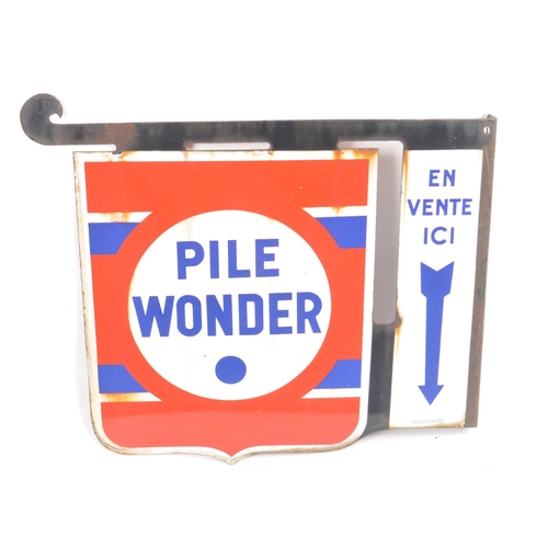 97 - Pile Wonder - A retro vintage 20th Century French double sided point of sale shop display advertisin... 