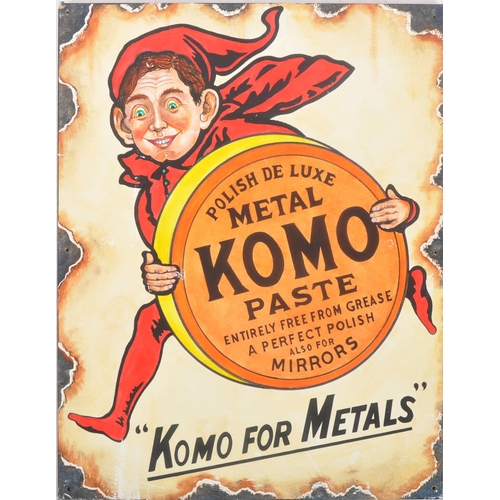 99 - Komo - A Contemporary artists' impressions of traditional pictorial enamel advertising sign for 'Met... 