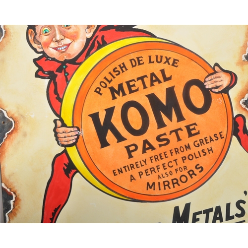 99 - Komo - A Contemporary artists' impressions of traditional pictorial enamel advertising sign for 'Met... 