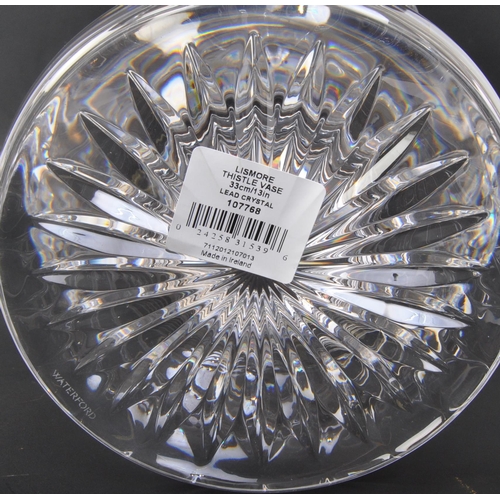 101 - Waterford Crystal - A large NOS New Old Stock Waterford Crystal glass Lismore Thistle vase. In origi... 