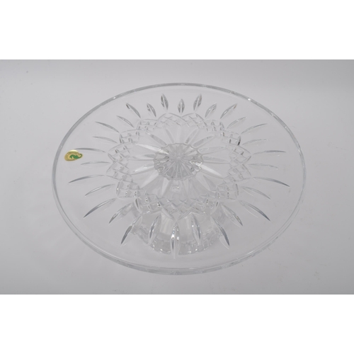 103 - Waterford Crystal - A NOS New Old Stock Waterford Crystal glass Lismore pattern cake plate. In origi... 