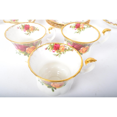 108 - A vintage 20th century Royal Albert Country Roses bone china tea service. The service comprising of ... 