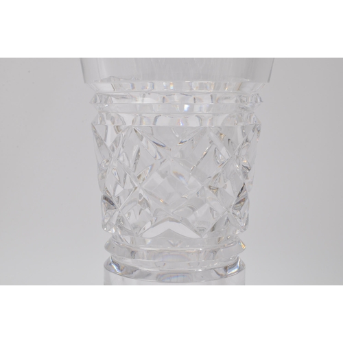 114 - Waterford Crystal - A large NOS New Old Stock Waterford Crystal glass Lismore Statement vase. In ori... 