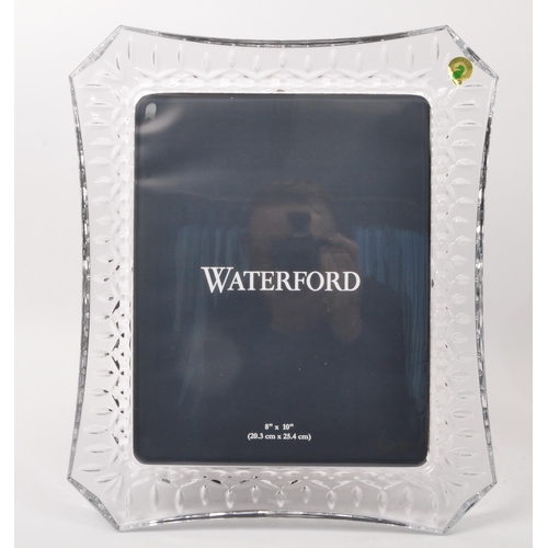 116 - Waterford Crystal - A NOS New Old Stock Waterford Crystal glass pair of Lismore pattern picture fram... 