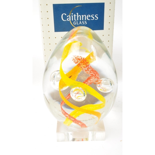 120 - Caithness - Four NOS New Old Stock boxed glass Caithness paperweights to include Babylon, Eggstravag... 