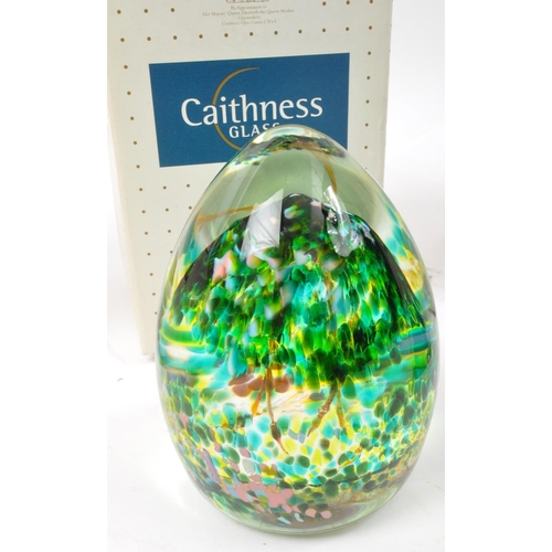 120 - Caithness - Four NOS New Old Stock boxed glass Caithness paperweights to include Babylon, Eggstravag... 