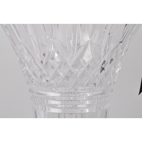 131 - Waterford Crystal - A NOS New Old Stock boxed Waterford Crystal glass Lismore vase. Measures 31cm ta... 