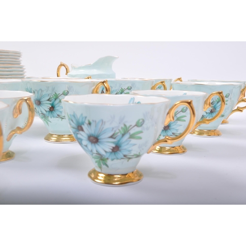 149 - Royal Albert - Bone china English tea service set. Comprising of; teapot, cups, saucers, side plates... 