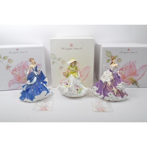 187 - The English Ladies Co - Four NOS New Old Stock boxed The English Ladies Company bone china figurines... 