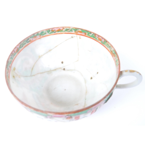 199 - A collection of early 20th Century east Asian Chinese oriental fine bone china. Comprising of three ... 