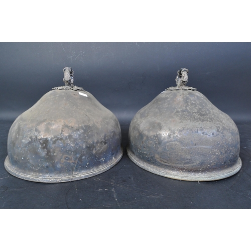 223 - Local Bristol Interest - A pair of early 20th century silver plated meat cloches previously housed i... 