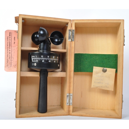 240 - A vintage 20th century Bristol University cased meteorology anometer, accompanied by three Bristol U... 