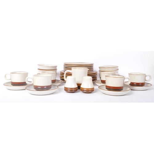 26 - A retro vintage 20th Century Denby Stoneware tea dinner service set. Comprising of; cups, saucers, b... 