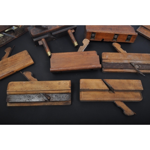 334 - A collection of 20th century wooden carpenters planes tools to include G. Fleming C. H,. Berry, J. P... 