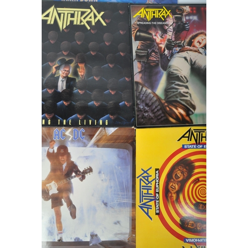 400 - An assortment of 20th century LP long play vinyl records. The lot to include ACDC Blow Up Your Video... 