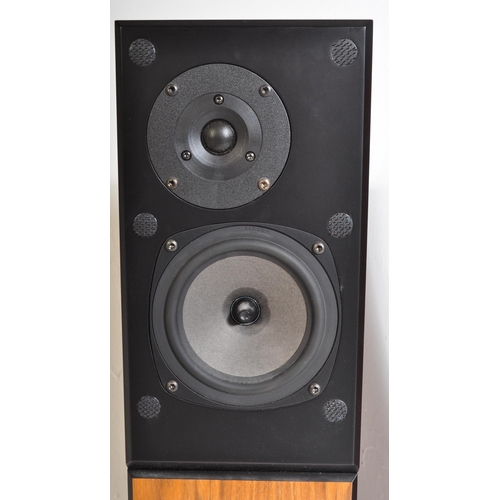 413 - A pair of vintage 20th century Rega EL8 Loudspeaker System floor standing teak cased speakers. Seria... 