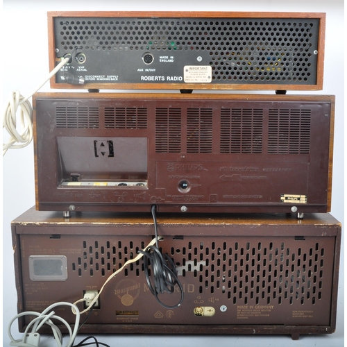 416 - An assortment of three retro vintage 20th century radiophonic equipment. The lot to include a Robert... 