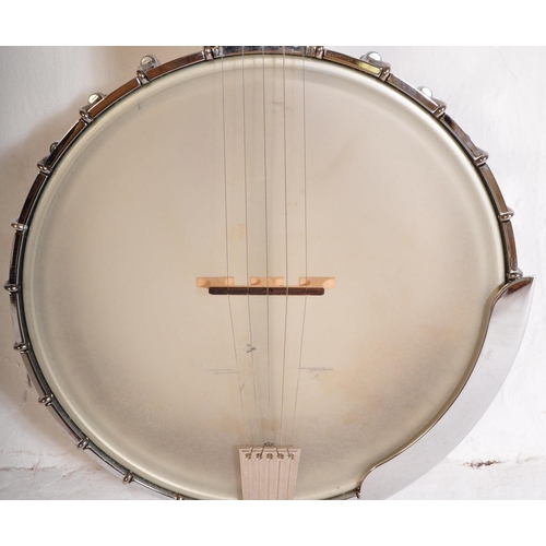 440 - A Gold Tone - OT800LH - Left Handed Banjo. The instrument having an extensively decorated fretboard ... 