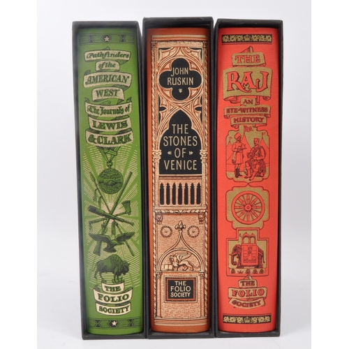 451 - Three Folio Society Books - The Stone of Venice by John Ruskin, The Raj An Eye Witness History Pathf... 