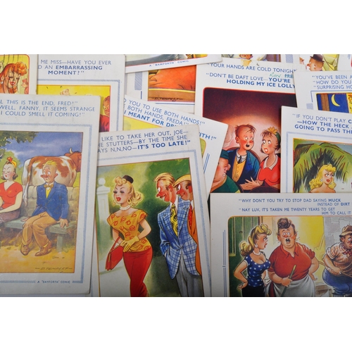 464 - A Bamforth Comic - A collection of approximately 30 Bamforth Comic 1950's and 1960's vintage comical... 