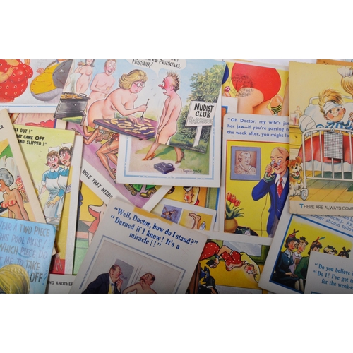 468 - A large collection of approximately 50+ comical 1950's and 1960's comical postcards to include illus... 