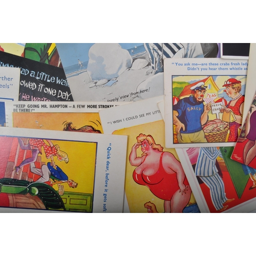 468 - A large collection of approximately 50+ comical 1950's and 1960's comical postcards to include illus... 