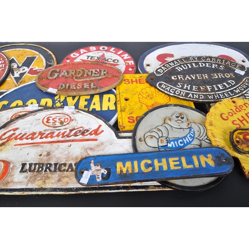 500 - Large set of cast iron reproduction signs (17 in total) & VW Bottle Opener to include Shell Oil, Ess... 